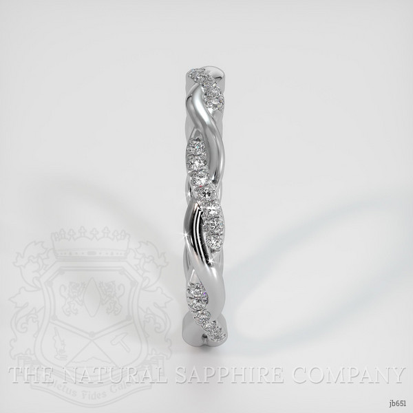 14K White Gold Diamond Pave Wedding Band