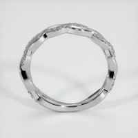 18K White Gold Diamond Pave Wedding Band Image