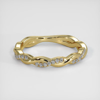 14K Yellow Gold Diamond Pave Wedding Band Video