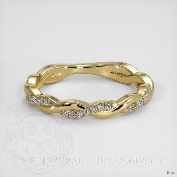 14K Yellow Gold Diamond Pave Wedding Band