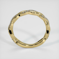 14K Yellow Gold Diamond Pave Wedding Band Image