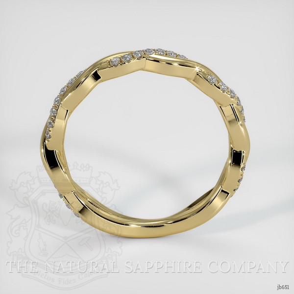 14K Yellow Gold Diamond Pave Wedding Band
