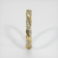 14K Yellow Gold Diamond Pave Wedding Band Image