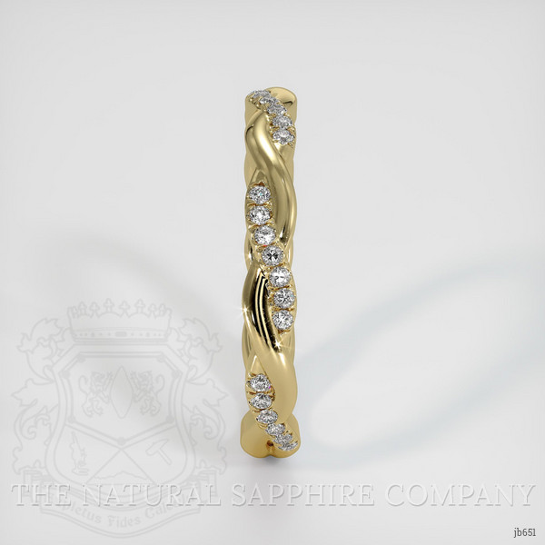 14K Yellow Gold Diamond Pave Wedding Band