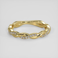 18K Yellow Gold Diamond Pave Wedding Band Video