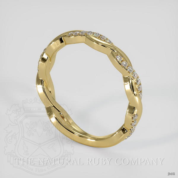 18K Yellow Gold Diamond Pave Wedding Band