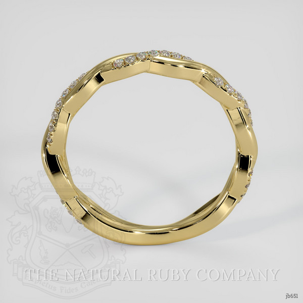 18K Yellow Gold Diamond Pave Wedding Band