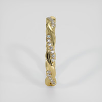 18K Yellow Gold Diamond Pave Wedding Band Image