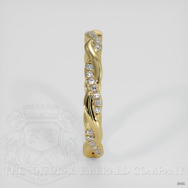18K Yellow Gold Diamond Pave Wedding Band