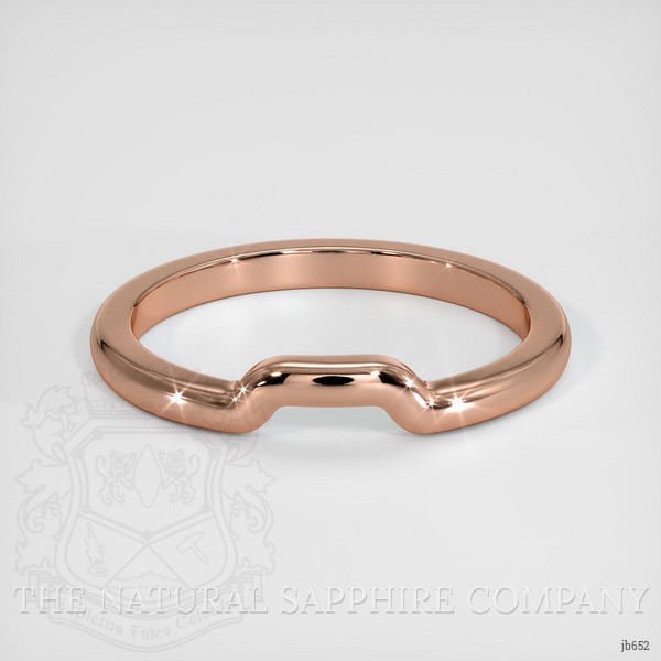 14K Rose Gold Curved Plain Band