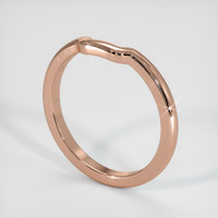14K Rose Gold Curved Plain Band Image