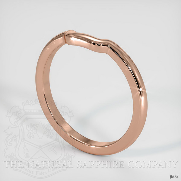 14K Rose Gold Curved Plain Band