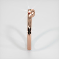 14K Rose Gold Curved Plain Band Image