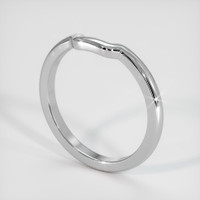 14K White Gold Curved Plain Band Image
