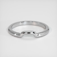 18K White Gold Curved Plain Band Video