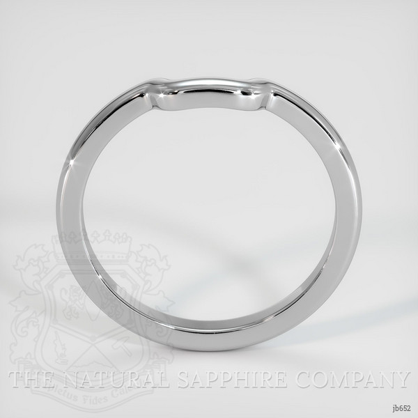 18K White Gold Curved Plain Band