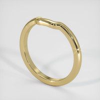 14K Yellow Gold Curved Plain Band Image