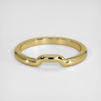 18K Yellow Gold Curved Plain Band Video