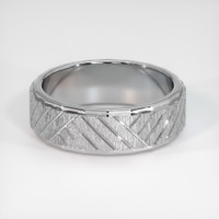 14K White Gold Men's Plain Band Video