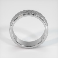 14K White Gold Men's Plain Band Image