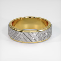 18K White & Yellow Men's Plain Band Video