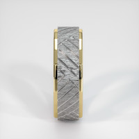 18K White & Yellow Men's Plain Band Image