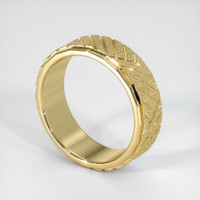 14K Yellow Gold Men's Plain Band Image