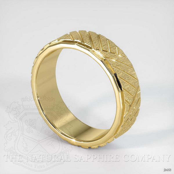 14K Yellow Gold Men's Plain Band