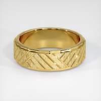 18K Yellow Gold Men's Plain Band Video
