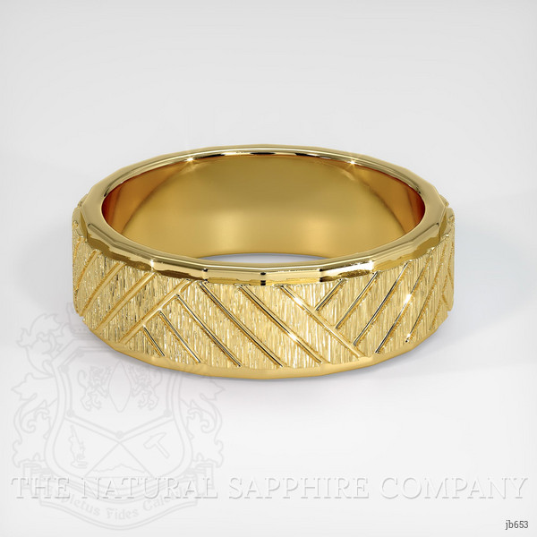 18K Yellow Gold Men's Plain Band