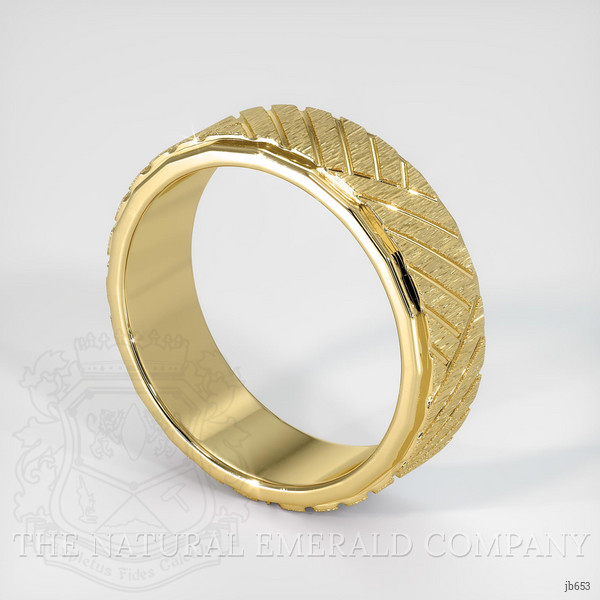 18K Yellow Gold Men's Plain Band
