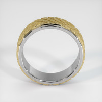 18K Yellow & White Men's Plain Band Image