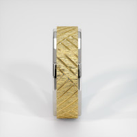 18K Yellow & White Men's Plain Band Image