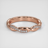 14K Rose Gold Pave Wedding Band Video