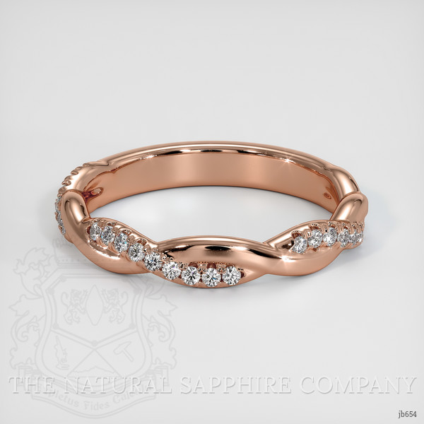 14K Rose Gold Pave Wedding Band