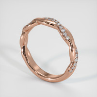 14K Rose Gold Pave Wedding Band Image