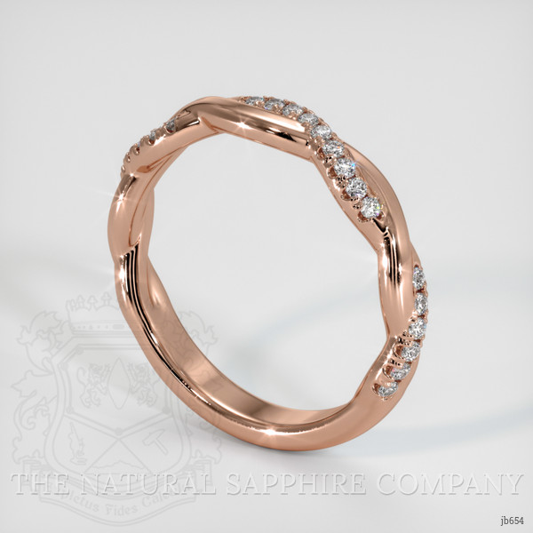 14K Rose Gold Pave Wedding Band