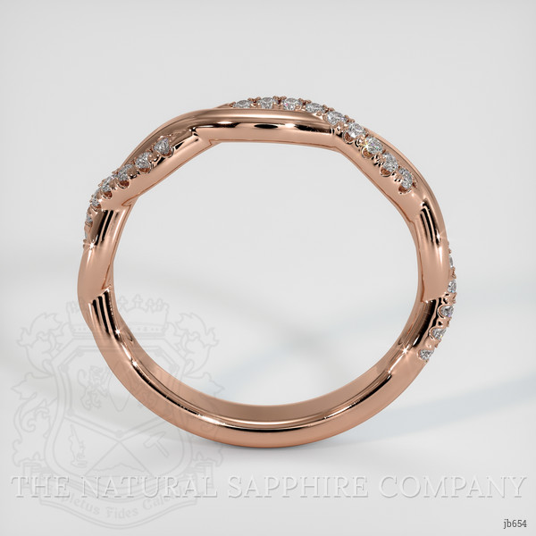 14K Rose Gold Pave Wedding Band