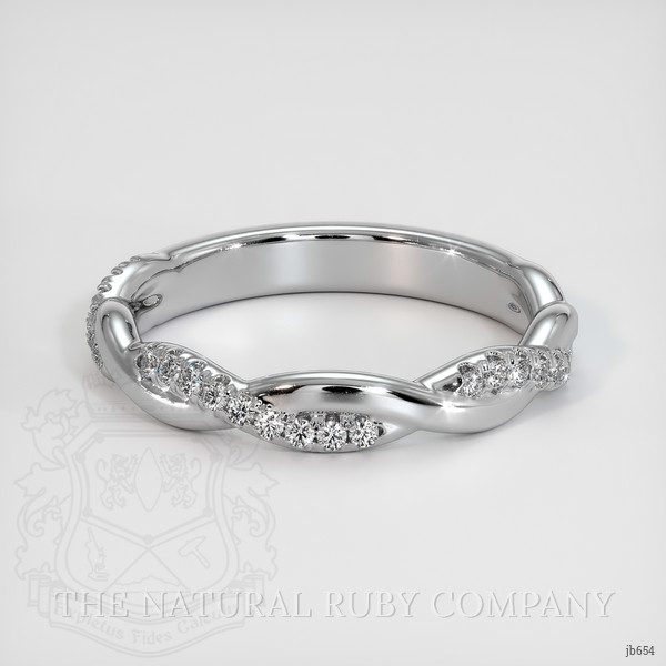 14K White Gold Pave Wedding Band