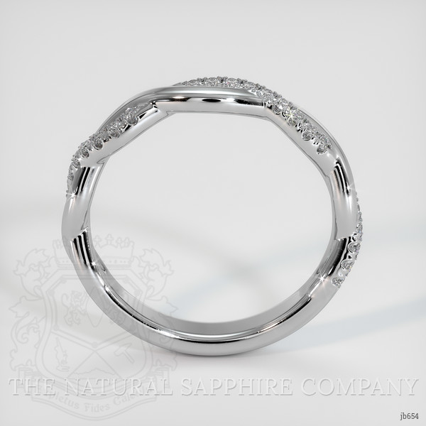 14K White Gold Pave Wedding Band