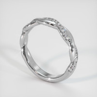 18K White Gold Pave Wedding Band Image