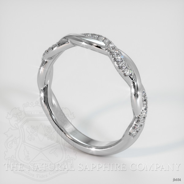 18K White Gold Pave Wedding Band