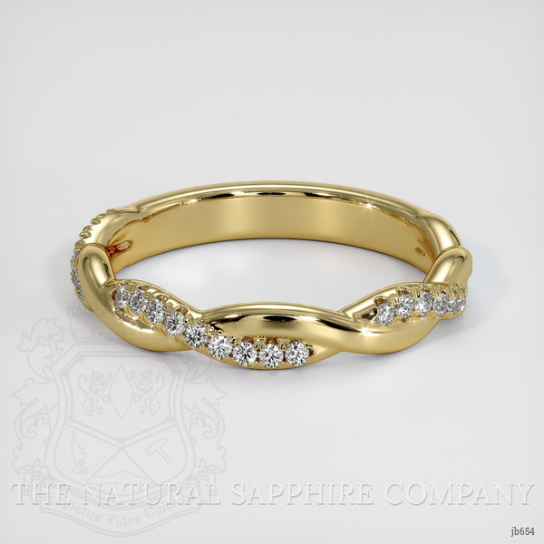 14K Yellow Gold Pave Wedding Band