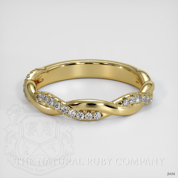 14K Yellow Gold Pave Wedding Band