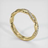 14K Yellow Gold Pave Wedding Band Image