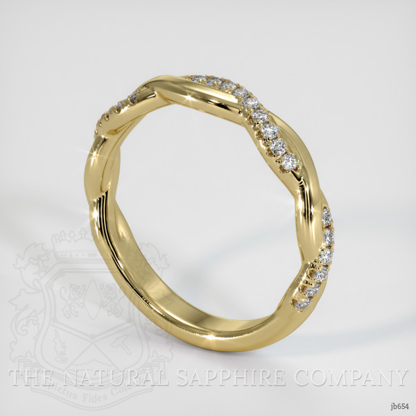 14K Yellow Gold Pave Wedding Band