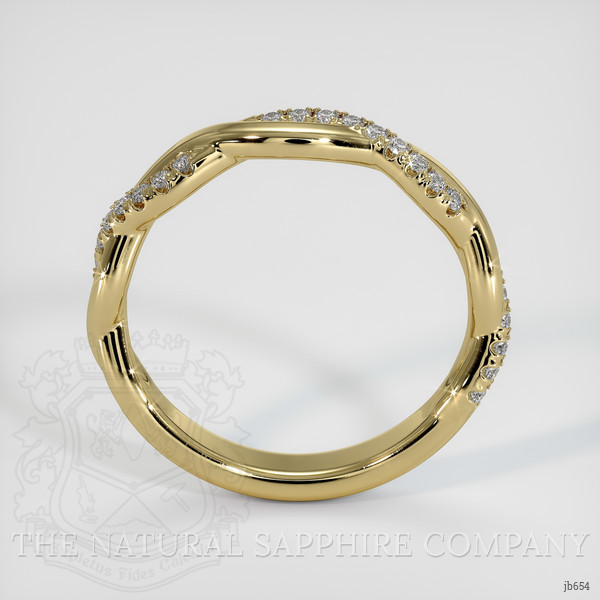 14K Yellow Gold Pave Wedding Band