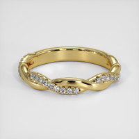 18K Yellow Gold Pave Wedding Band Video