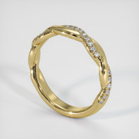18K Yellow Gold Pave Wedding Band Image
