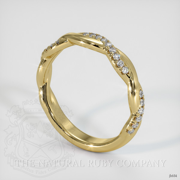 18K Yellow Gold Pave Wedding Band